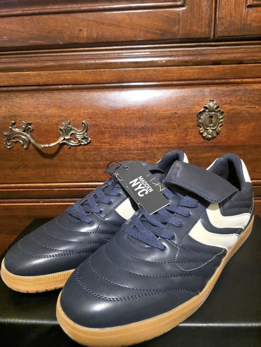 Madden NYC M-Muirr Sport Casual Shoes Blue & White Sneakers NWT